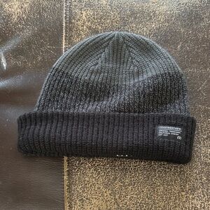 Travis Mathew Charcoal and Black Knit Beanie